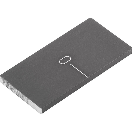 Kipp Zero Mark Self Adhesive, Vertical L=30 15X2, Aluminum Black Anodized K0757.01